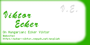 viktor ecker business card